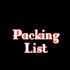 packing list