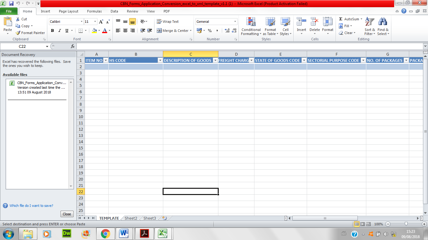 FORM M REGISTRATION