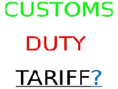 CUSTOMS DUTY TARIFF OR IMPORT DUTY NIGERIA