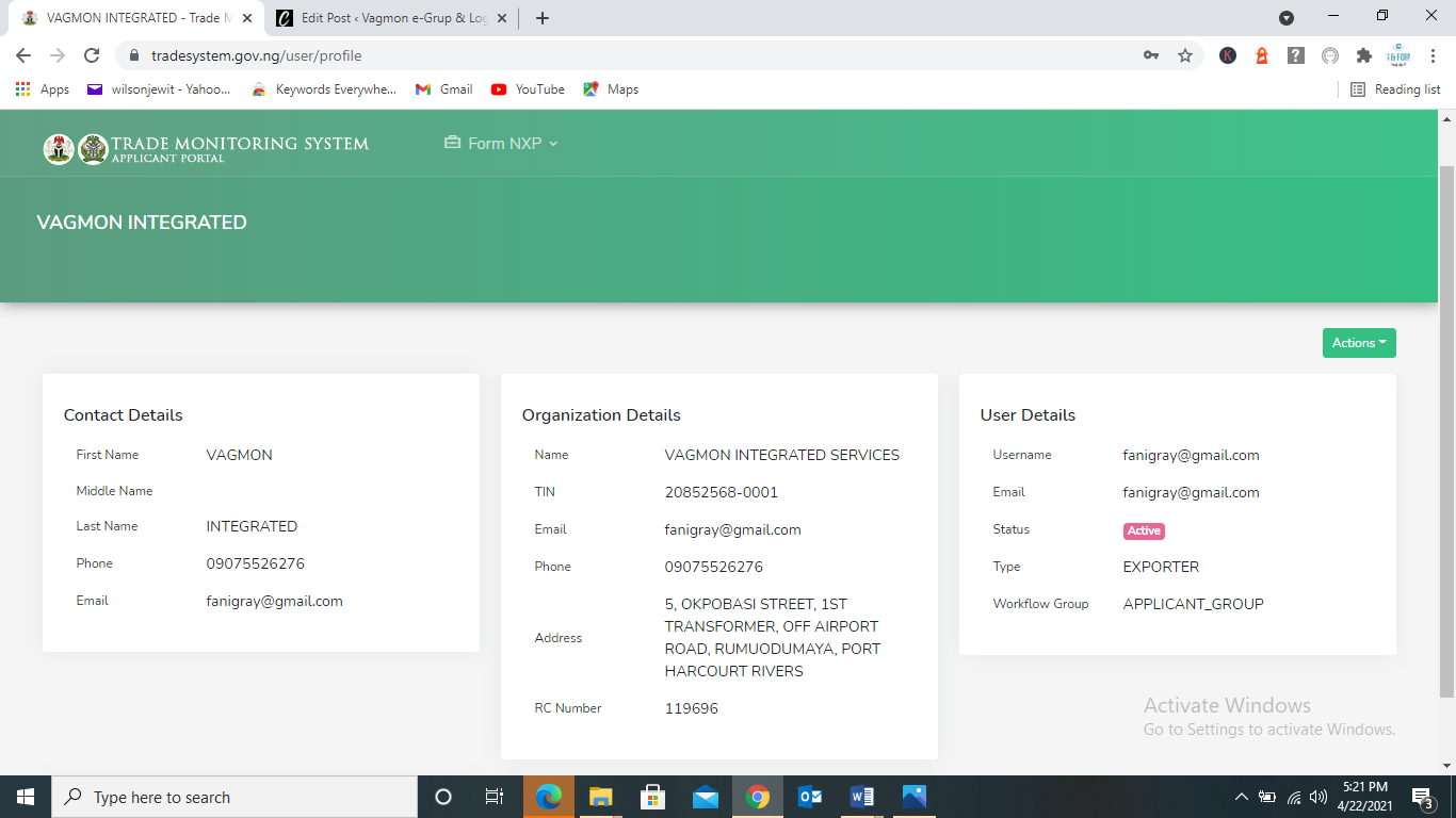 NXP FORM